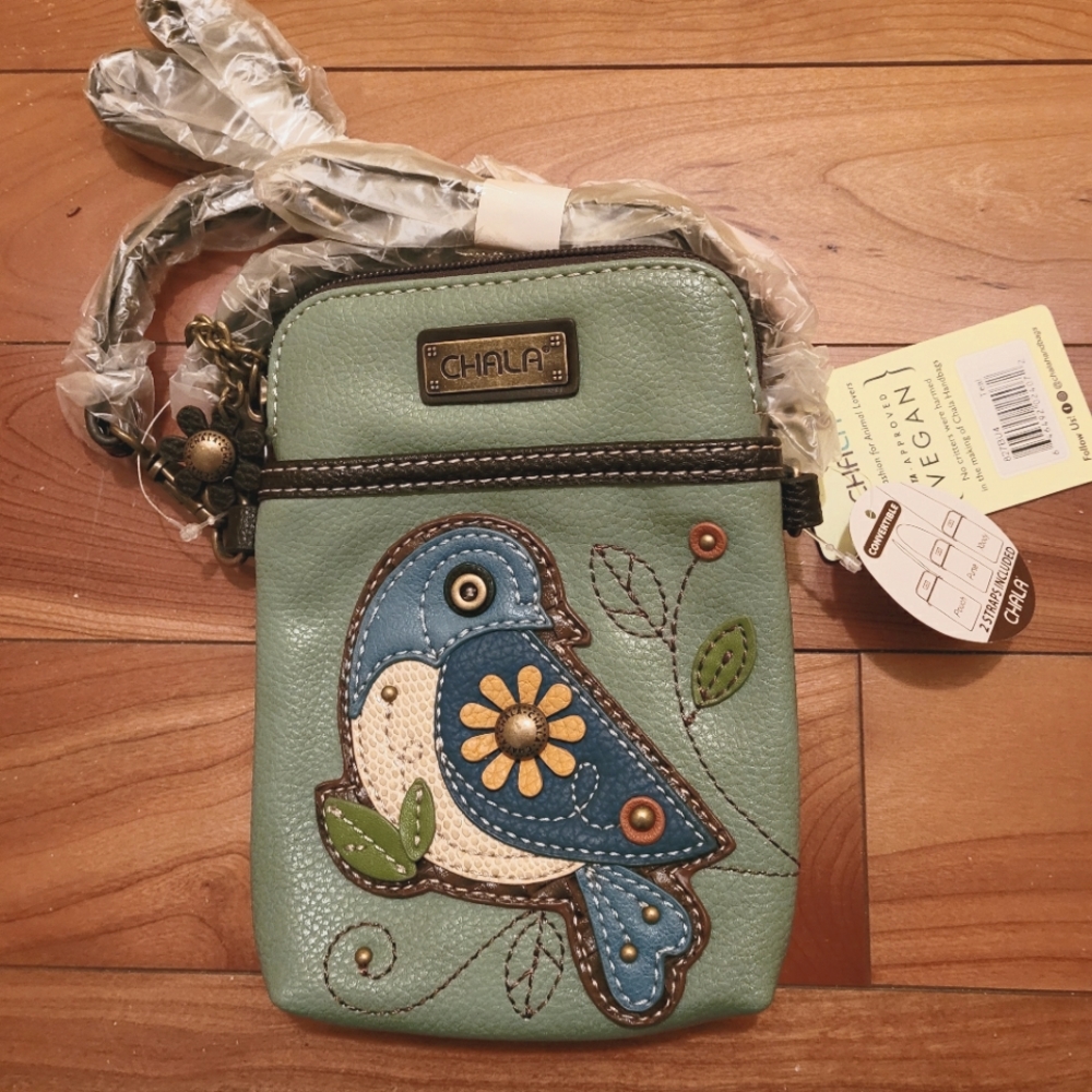 Chala Blue Bird Cellphone Crossbows Handbag